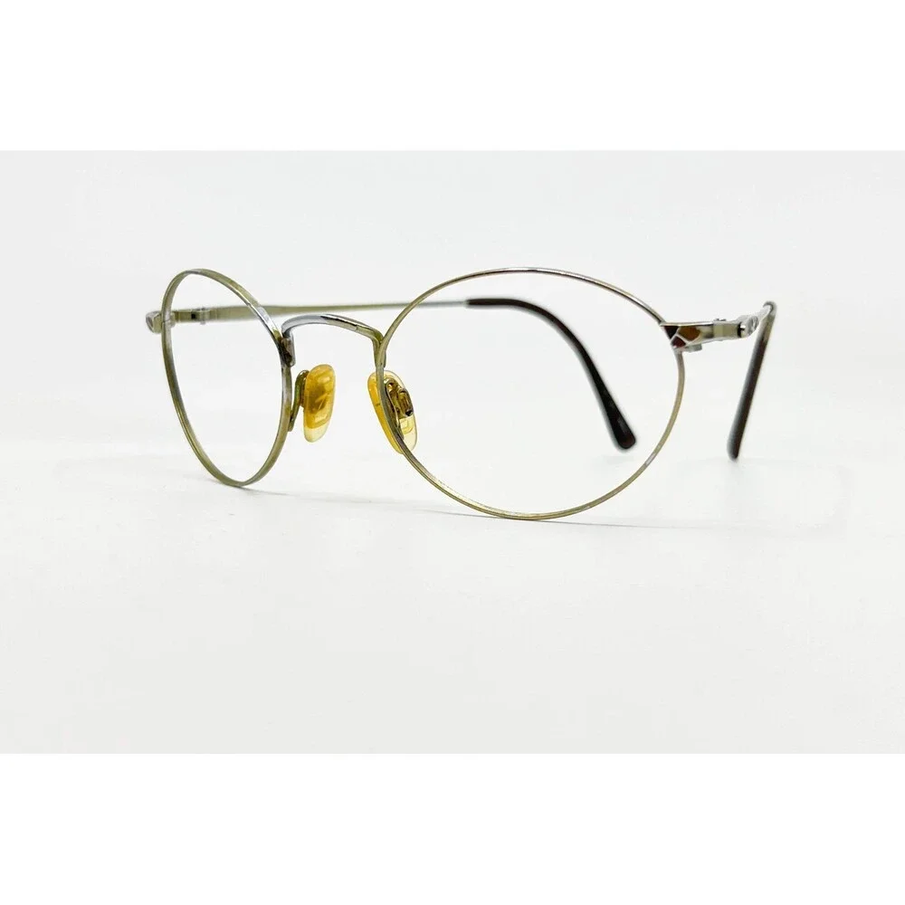 Tura Eyeglasses Women Gold Round Metal Mod 827 49-18
